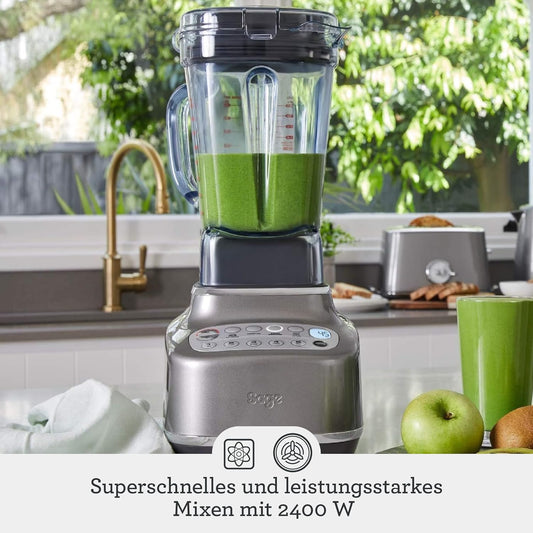 Sage Appliances the Q Standmixer, geräuchertes Hickoryholz, SBL820SHY, Silber