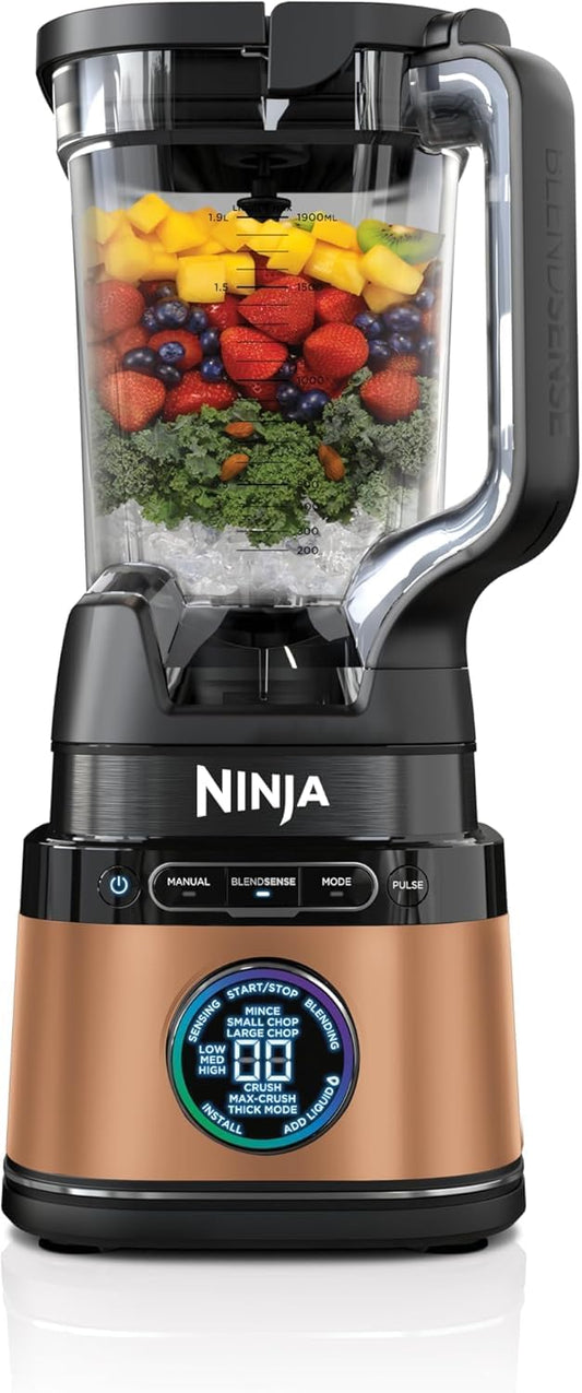 Ninja 2-in-1 Detect Power Mixer Pro TB301EU (Schwarz/Kupfer) – 1200 W, Krug & Becher-Set, kraftvoller Mixer für Smoothies & Frozen Drinks.