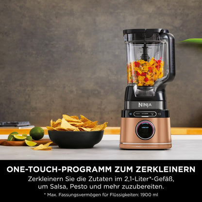 Ninja 2-in-1 Detect Power Mixer Pro TB301EU (Schwarz/Kupfer) – 1200 W, Krug & Becher-Set, kraftvoller Mixer für Smoothies & Frozen Drinks.
