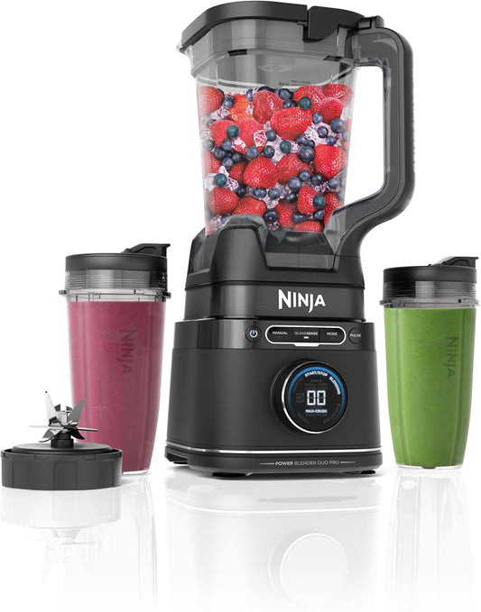 Ninja 2-in-1 Detect Power Mixer Pro TB301EU (Schwarz) – 1200 W, Krug & 2 Becher, für Smoothies, Frozen Drinks & Gemüse, Auto-IQ-Technologie.