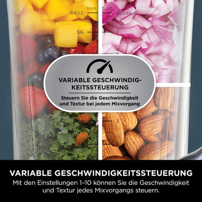 Ninja 2-in-1 Detect Power Mixer Pro TB301EU (Schwarz) – 1200 W, Krug & 2 Becher, für Smoothies, Frozen Drinks & Gemüse, Auto-IQ-Technologie.