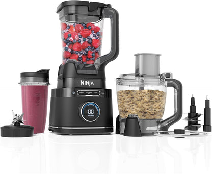 Ninja 3-in-1 Detect Power Blender Processor Pro TB401EU – 1200 W, Krug, Becher & Knethaken, für Teig, Mixen & Hacken, Auto-IQ-Steuerung.
