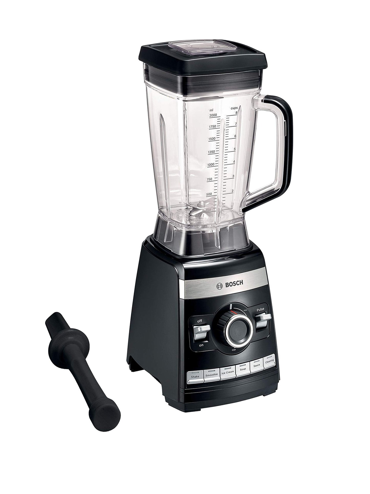 Bosch Vitaboost Standmixer – 1600 W Power, 45.000 U/min, 6 Edelstahlklingen, große Portionen, inkl. Stampfer & Rezeptbuc
